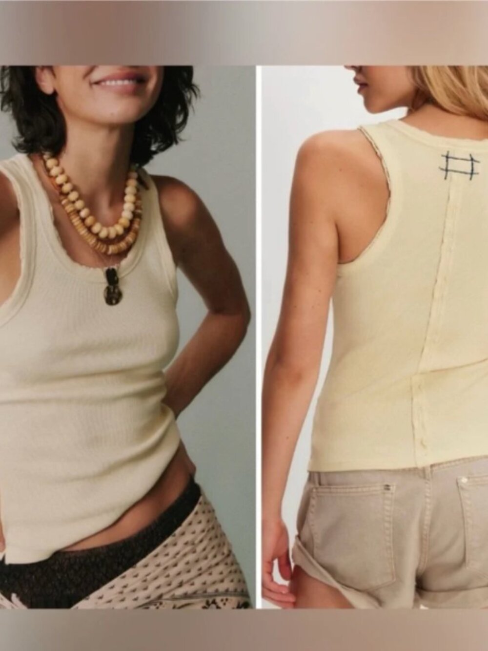 NWT Free People We the Free Rowan Tank in Perfect Flan (M)